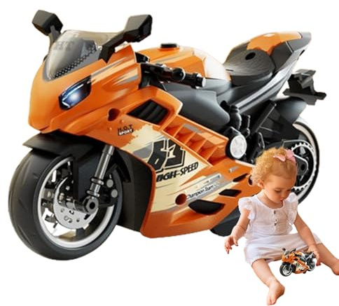 Generico Moto de juguete, kit de juguete de moto | Motocicleta eléctrica con colores | Mini juguetes educativos con efectos luminosos y sonoros para niños y jóvenes