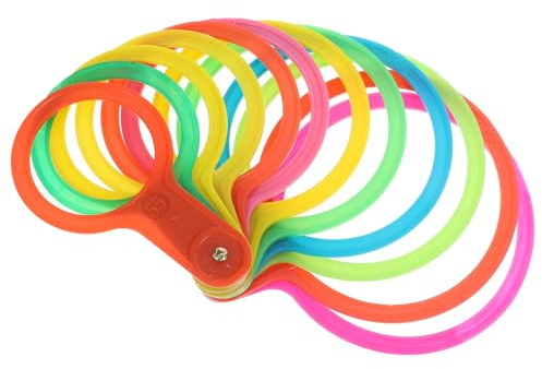 AMUSLESUR Calibre para Medir Diámetro de Frutas 55-110 MM Anillos Plásticos Colores Variados para Productores y Clasificación de Naranjas y Melocotones en Huertos Color Aleatorio