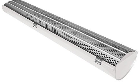 First Plast - Gouttière PVC 33 demi-ronde - Parefeuilles pour gouttières 33 - Alu laqué aspect Zinc - Longueur 1m
