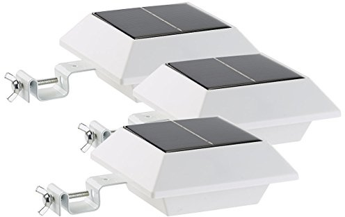 Lunartec Dachrinnen LED Solar: Solar-LED-Dachrinnenleuchte, 160 lm, 2 W, PIR-Sensor, weiß, 3er-Set (Dachrinnen Beleuchtung, Lampen, Leuchten)