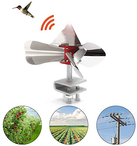 Sarplle Garten Windrad Edelstahl reflektierende Vogelabwehr Vogelschreck Windmühle Vogel-Frei Windkraft Vögel Repellents für Haus, Garten Bauernhof
