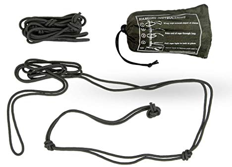 Ticket to the Moon Fair Trade & handgemachte Seile für Installation < 1 min., vorgeknotet, 2 STK. 2,4m x 5mm, 230g, In- und Outdoor, 10 J.