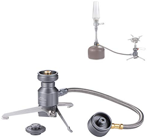 camping moon Standtyp-Konvertierungsadapter für Butangas-Kraftstoffkanister, EN417 Lindal-Ventilkanister 2 Ausgänge Standtyp-Adapter Z23-OD