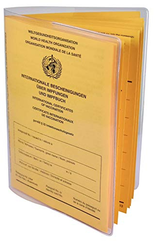 orgaexpert Schutzhülle für aktuellen Impfpass 137 x 100mm Made in Germany - dokumentenecht - transparent Impfausweis Impfbuch Hülle Etui Umschlaghülle