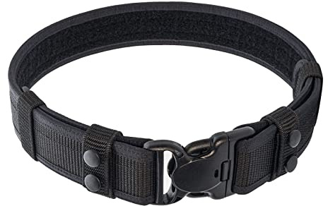 Dotacty Duty Belt for Police Law Enforcement Correctional Officer Security 2 Tactical Utility Belt for Work Patrol Gear Holster Pouches M