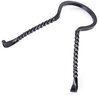 Ulfberth handgeschmiedeter Omega Trinkhornständer aus Stahl, Gr. M | Mittelalter Ständer für Trinkhorn, Wikinger Met-Horn Halter