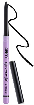 Plum Eye-Swear-By Kohl Kajal | Kajal Pencil | Matte Finish | Smudge Proof & Waterproof | Makeup (Deep Black, Pack Of 1)