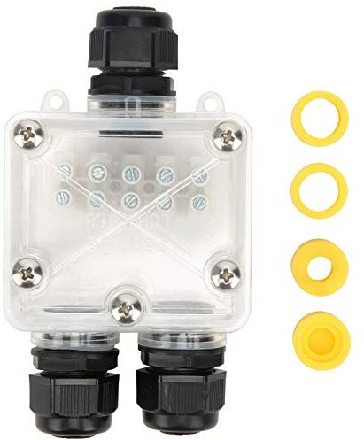 Abzweigdose 3-Wege IP68 Wasserdicht Verteilerkabelanschluss für Außenbereich mit Gummiring LCH-1311.68 Elektrischer Anschlusskasten 24 A 450 V Außenverteilerkabelanschluss Kabelverteiler
