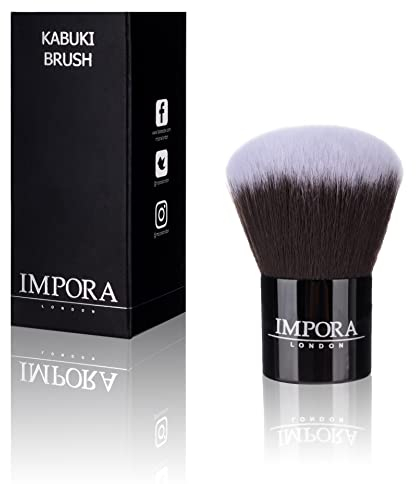 Kabuki Powder Makeup Brush by Impora London. Apply Powders, Blush, Bronzer, Foundation, Mineral Make up, Pressed Powder.