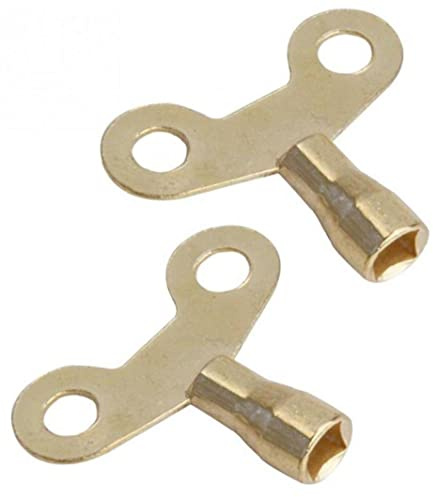 Brass Radiator Key 2pcs Removable Radiator Bleed Key Radiator Bleed Key Venting Air for Lock and Open Faucet