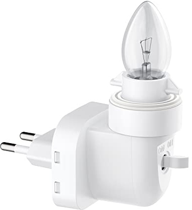 TWDRTDD Luce Notturna Bambini,Collegare la luce notturna, presa a muro - luci notturne con interruttore on/off, presa europea e lampadina (con anello in gomma,1Pezzi)