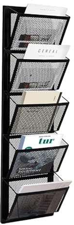 SOPERIT Aktenordner aus Metall zum Aufhängen an der Wand montiert, Mail Rack Holder, Hängende Korb an der Wand Dokumente und Datei-Organizer