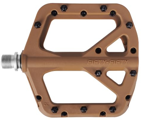 FIFTY-FIFTY Pedali Per Mountain Bike, Realizzati In Composito Nylon Antiscivolo Per Mtb, Con Attacco Standard 9/16, Offrono Una Piattaforma Larga e Piatta Per Massima Stabilità(Gum)