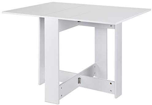 Klapptisch Laptoptisch Klappbarer Beistelltisch mit klappbaren Flügeln Finish und Eiche Klapptisch mit 2 Ansteckplatten aus Melamin Spanplatte