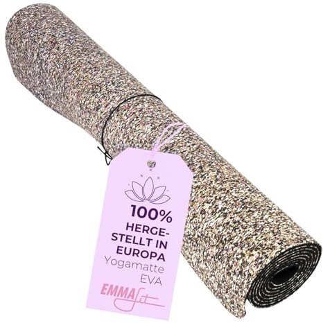 EMMAfit Kork Fitnessmatte I 183 x 65cm I rutschfeste Matte mit Naturkorkoberfläche für Yoga, Pilates & Gymnastik I hygienisch & umweltfreundlich I nachhaltige & langlebige Yoga-Matte