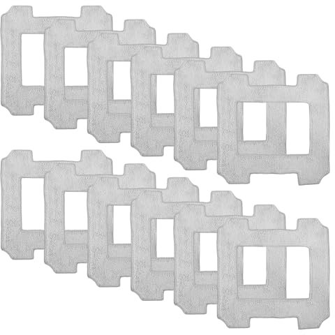 12 paños de repuesto para Ecovacs Winbot W1 / W1 Pro / W2 / W2 Omni robot de limpieza de ventanas, accesorio para robot de limpieza de ventanas, microfibra, reutilizable, lavable