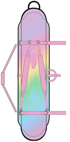QIUYMGFG Ski Board Bag Snowboard-Abdeckung, Anti-Kollisions-Kanten-Kratzschutz-Abdeckung, verdicktes Board-Paket, Ski-Tasche Skitasche(Rainbow pink,160cm)