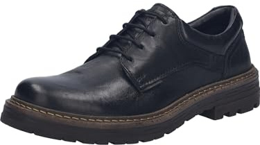 Josef Seibel Curtis.04 - Zapatos de negocios para hombre, ancho G (normal), plantilla intercambiable, Negro , 43 EU