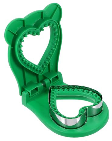 Ciieeo Troquel De Corte De Sándwich Molde De Corte Sellador y Cortador De Sándwich Reutilizable Prensa De Pan De Sándwich Cortadora y Selladora De Sándwiches Acero Inoxidable Green