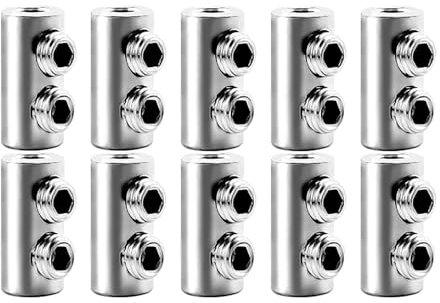 Fästelement, 10 st 2/3 mm ståltrådsklämmor Justerbara metallupphängningsklämmor Repslingverktyg for belysning i krukor Kabelfästtillbehör