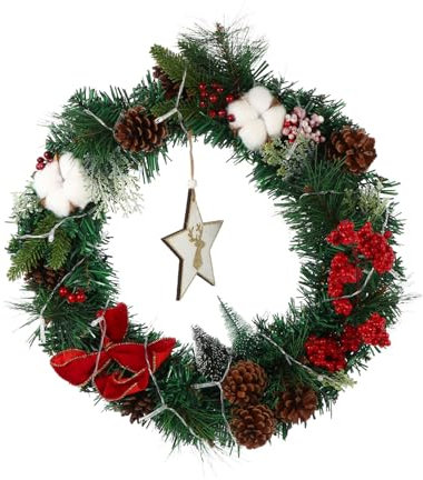 MAGICLULU Kreativer Weihnachts-girlanden-hausschmuck PVC Ohne Licht Festliche Türdeko Für Weihnachtsfeier Und Wohnräume