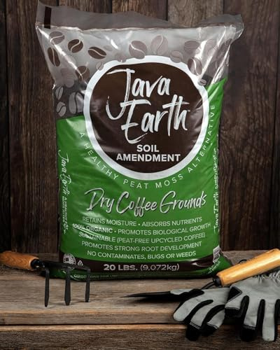 JavaEarth® Coffee Bedding for Chickens - Loose Upcycled Coffee Grounds Poultry Litter for Coops & Brooders, Natural Clumping & Odor Control, 20 lbs