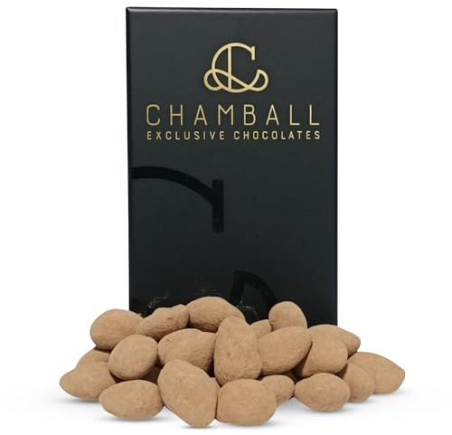 Chocolate con Almendras Garrapiñadas | Almendras Crujientes Cubiertas de Chocolate Negro y Espolvoreadas con Cacao | Snack Dulce Artesanal | Para Regalar a los seres queridos | CHAMBALL