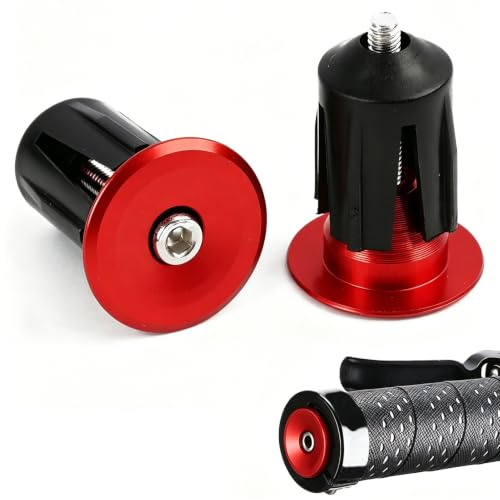 Wvxilyr 2 Pièces Bouchon Guidon Velo, Embouts de Guidon de Vélo, d'Embouts de Guidon de Vélo, Bouchon Guidon VTT, Bicycle Handlebar Ends, Embouts de Guidon pour Vélo de Route et VTT (Rouge)