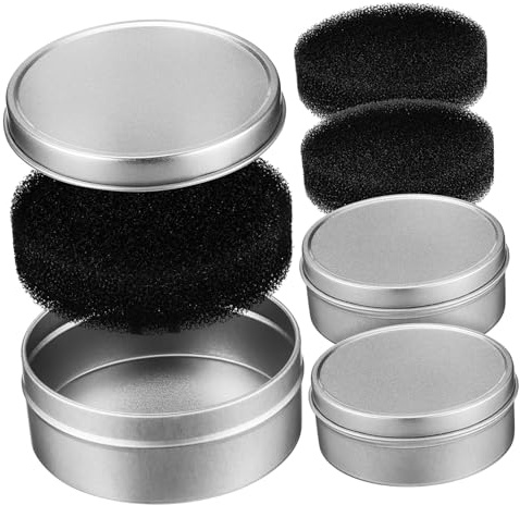 FOMIYES Makeup Brush Cleaning Tools Polyurethane Sponge Cleaner Box 3 Set with Replacement Cores with Quick Color Change and Double-sided Use, Efficient Makeup Brush Cleaning for