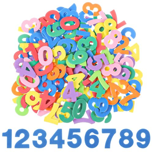 Tyqour 260 Stück Moosgummi Nummer Selbstklebend 0-9, Schaumstoff Aufkleber für Kinder Bunt Aufkleber Zahlen Set Zahlen Moosgummi Deko Nummer Sticker für Scrapbooking DIY Handwerk Kartendekoration