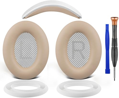 SOULWIT Ersatzset für Bose SoundLink Around-Ear II (Sound Link AE2/Model BA2) Over-Ear Kopfhörer, Ohrpolster Polster + Kopfband Stirnband Headband + Silikon Polster Schutzhülle