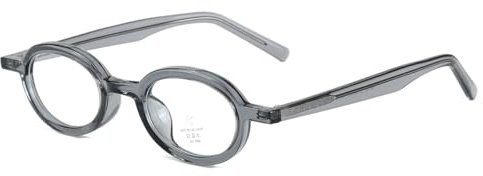 moomoobird Oval Brillengestell für Herren und Damen TR90-Rahmen kleine Retrobrille klare Linse