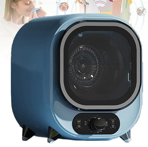 Compact Portable Vented Tumble Condenser Dryer,Small Condenser Tumble Vented Dryer With 0.8kg Load Capacity,Stainless Steel Tub,For Countertop Or Wall Mounted Use 450W for Apartment, Dorm(D)