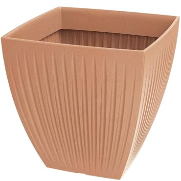 Well Home Maceta de Rotomoldeo Latia Square MIDL Ø30x30 Terracota