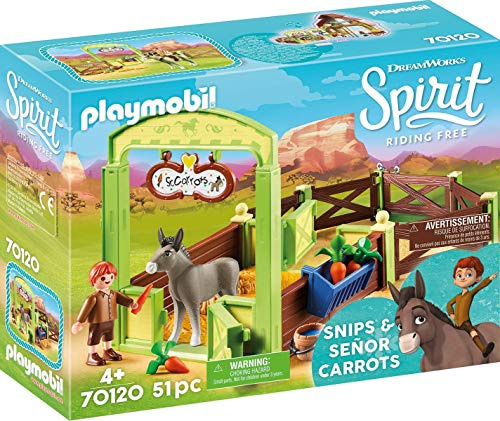 PLAYMOBIL DreamWorks Spirit Riding Free 70120 Snips & Herr Karotte, ab 4 Jahren