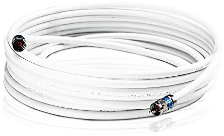 Venton Sat Kabel Coaxial Kabel RG6Q-CCS 20 m I Antennenkabel 120 dB max. I 4fach geschirmter HQ digital HD 4K 3D Kupfer Innenleiter I Fernsehkabel Koaxkabel für DVB-S2 -C -T2 -BK Anlagen