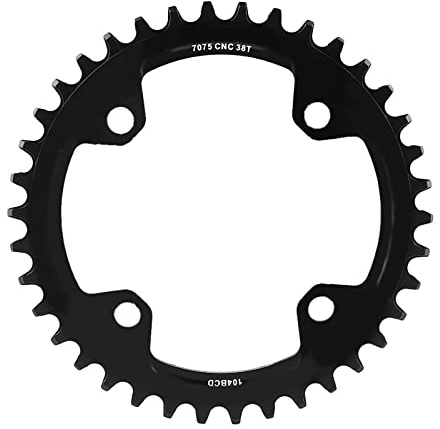 Alomejor Kettenring für Fahrräder, einfache Kette, 32T 34T 36T 38T 104 mm BCD Einfache Kette Ring für die meisten Rennräder, MTB, BMX