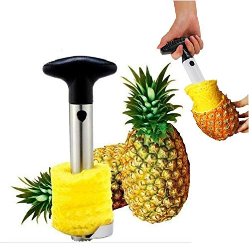 Affetta-anas, coltello in acciaio inox, per sbucciare ananas, svuotare e affettare la frutta, utensile da cucina senza fforte