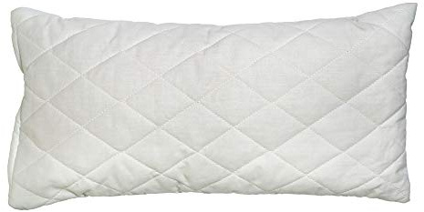 Giraffenland Petit Coussin aux cosses de Millet 40 x 20 cm - Enveloppes d´épeautre Biologique 20x40cm - Tissu matelassé Blanc, Directement rempli