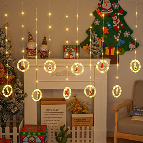 3M Fensterbeleuchtung Weihnachten Mit Timer, 8 Modi Weihnachtsdeko Fenster Beleuchtet Led, Usb Weihnachtsbeleuchtung Innen Fensterbank, Fensterdeko Hängend Leuchtend Bunt Weihnachtsgeschenke (Warm)