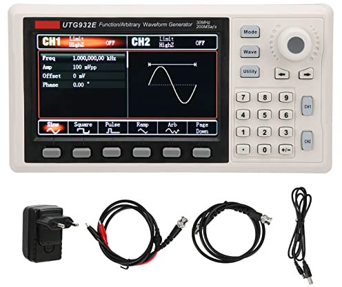 UTG932E Funzione Generatore di Segnali Generatore di Forme D'onda a Doppio Canale 30MHz 200MSa/s Frequenza di Campionamento Supporto Forme D'onda Arbitrarie con Schermo LCD TFT