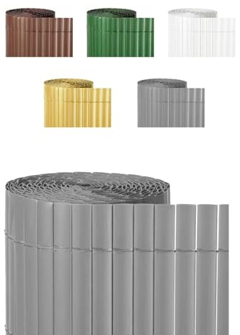 Jardin202 - Cañizo PVC Doble Cara 1600gr/m² - Valla ocultación - Resistente a los Rayos UV protección contra el Viento | 2x3m (Gris)