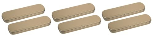 EXCEART 6pcs Pencil Case for Men School Stationery Supplies Multi-Functional Tinplate Pen Storage Box
