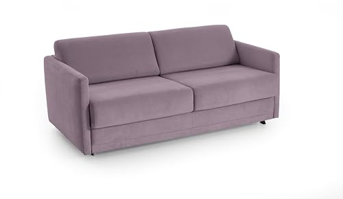 Atlantic Home Collection Schlafsofa Limone, hochwertig gepolstert, Flieder, Dauerschläfer mit 140/200 Liegefläche, 193x93x90 cm (BxTxH)
