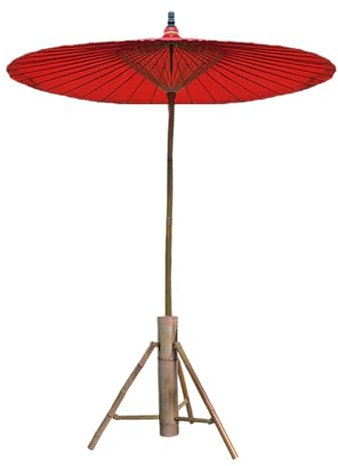 ELZEM 200cm Parasol Balcon Extérieur Avec Pied Parasol De Plage Anti Uv Parasol De Jardin Anti Vent Parasol Plage Avec 10 Baleines Étanche Pour Balcon Patio Terrasse (Color : Red, Size : 200cm/6.6ft)