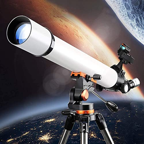 Refraktor-Teleskope, 700/70-mm-Teleskop für Anfänger, professionelles Astronomie-Reiseteleskop für Erwachsene, mit Stativ + Sucherfernrohr + Reiserucksack + 2 Okularen + 3-facher Barlow-Linse