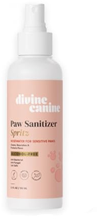Dog Paw Cleaner - 5.1 Fl Oz of Alcohol Free Paw Cleansing Spray - Made with Rosewater, Aloe, Copaiba Oil, and Lemongrass Oil to Nourish and Clean Paws - Made in the USA
