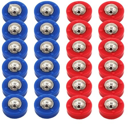 Discos pequeños de tejo para Mesa, pequeños Discos de Repuesto para tejo | 24 Accesorios para rizar tejo,Pucks de Juegos de tejo para Interiores, Divertido Juego de Rodillos para Equipos de Mesa,