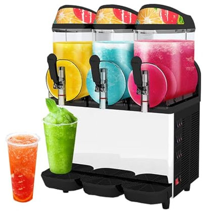 MIAOMI Slush Machine, Commercial Frozen Drink Snowcone Slush Maker Machine, Electric Ice Crusher Blender(36l)