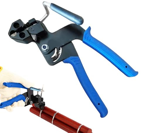 shpuuyy Strumento per stringere le fascette, Strumento per stringere le fascette in metallo, Fascette in acciaio inossidabile Fascette per recinzione a maglie di catena autobloccanti, Pinza per